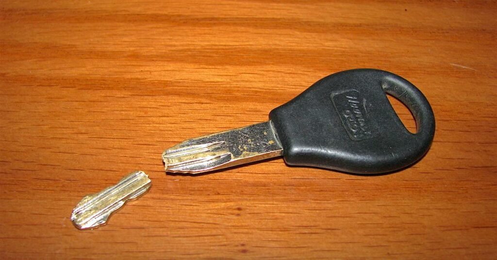 broken key